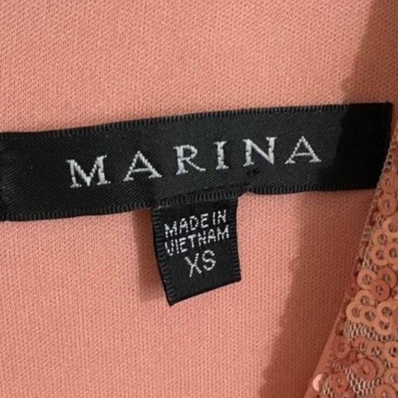 Marina Blush Pink Sequin Sleeveless Shorts Romper SIZE XS - Picture 5 of 8